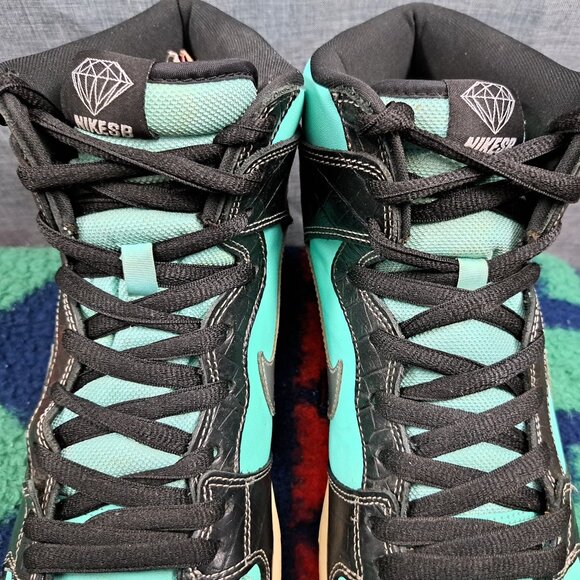 Size 12 - Nike SB Dunk High Premium x Diamond Supply Co. Tiffany 2014 Men - Picture 15 of 16